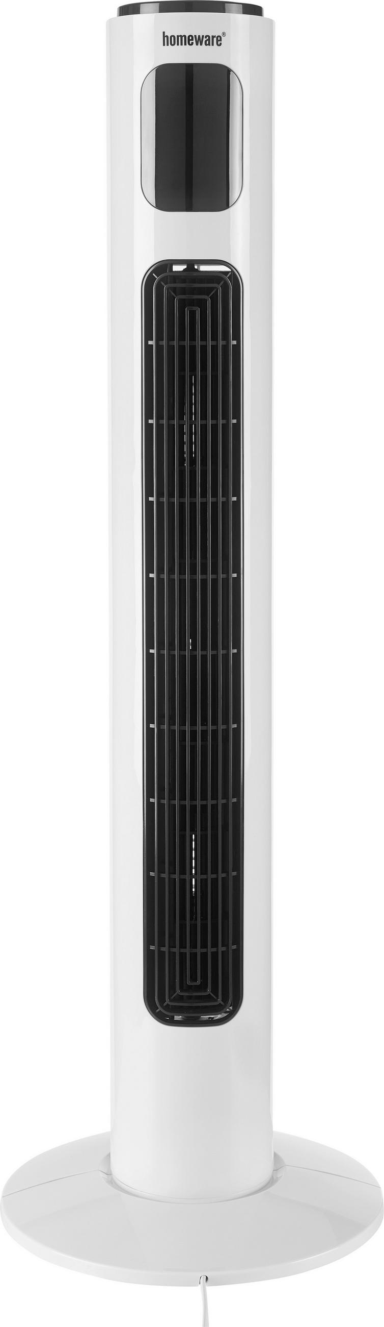 STĹPOVÝ VENTILÁTOR - biela, Basics, kov/plast (96cm) - Mican