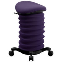 BÜROHOCKER Lila, Schwarz  - Lila/Schwarz, Design, Kunststoff/Textil (37,5/58-70/36cm) - Topstar
