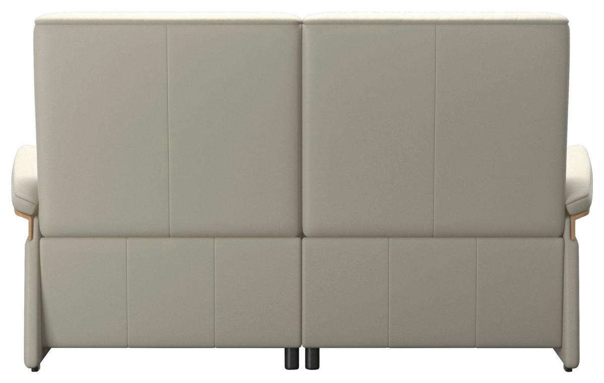 2-SITZER-SOFA Beige Echtleder  - Beige/Schwarz, KONVENTIONELL, Leder/Holz (188/102/99cm) - Stressless