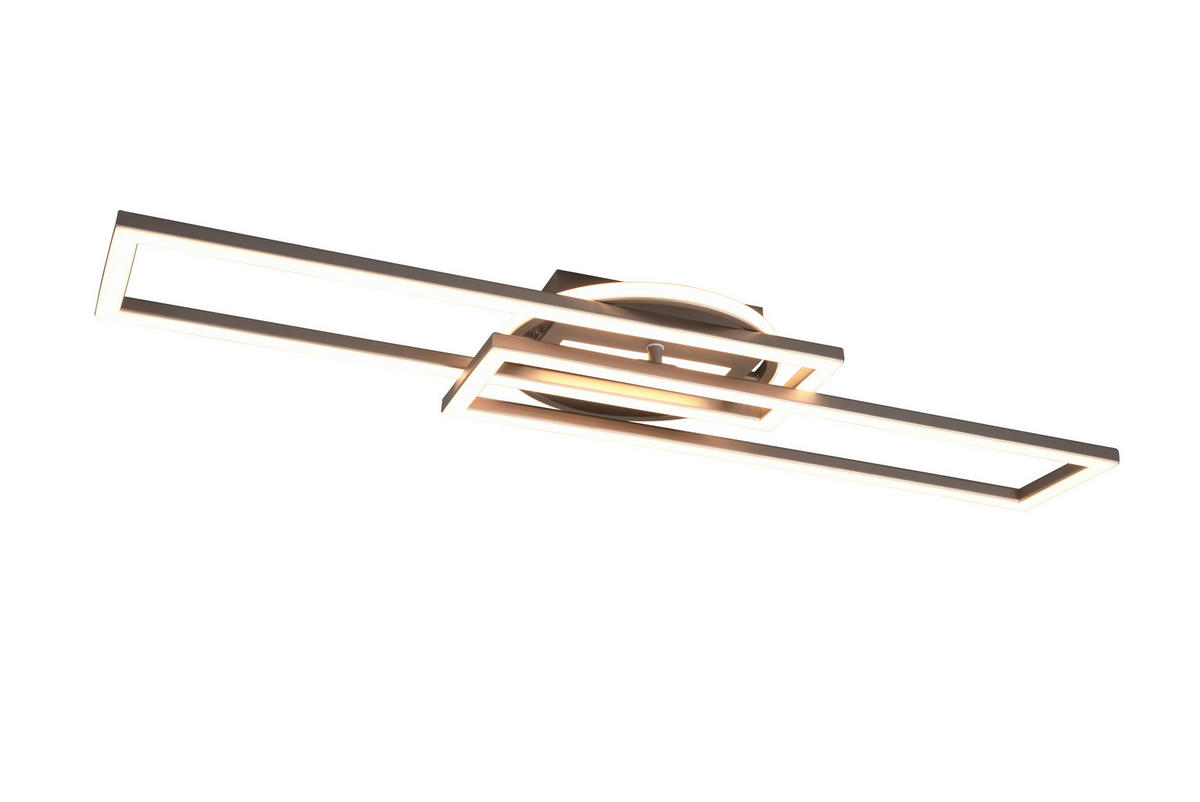 LED-DECKENLEUCHTE Twister 90/24,5/8,5 cm   - Nickelfarben, Basics, Metall (90/24,5/8,5cm)