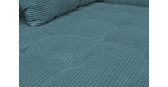 BIGSOFA  in Cord Petrol  - Petrol/Schwarz, KONVENTIONELL, Textil/Metall (246/100/116cm) - Carryhome