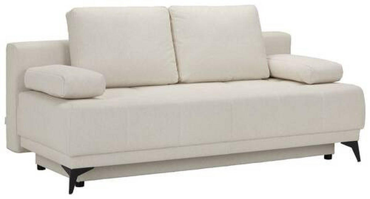BÄDDSOFFA i flatväv vit  - vit/svart, Modern, textil (195/77/100cm) - MID.YOU