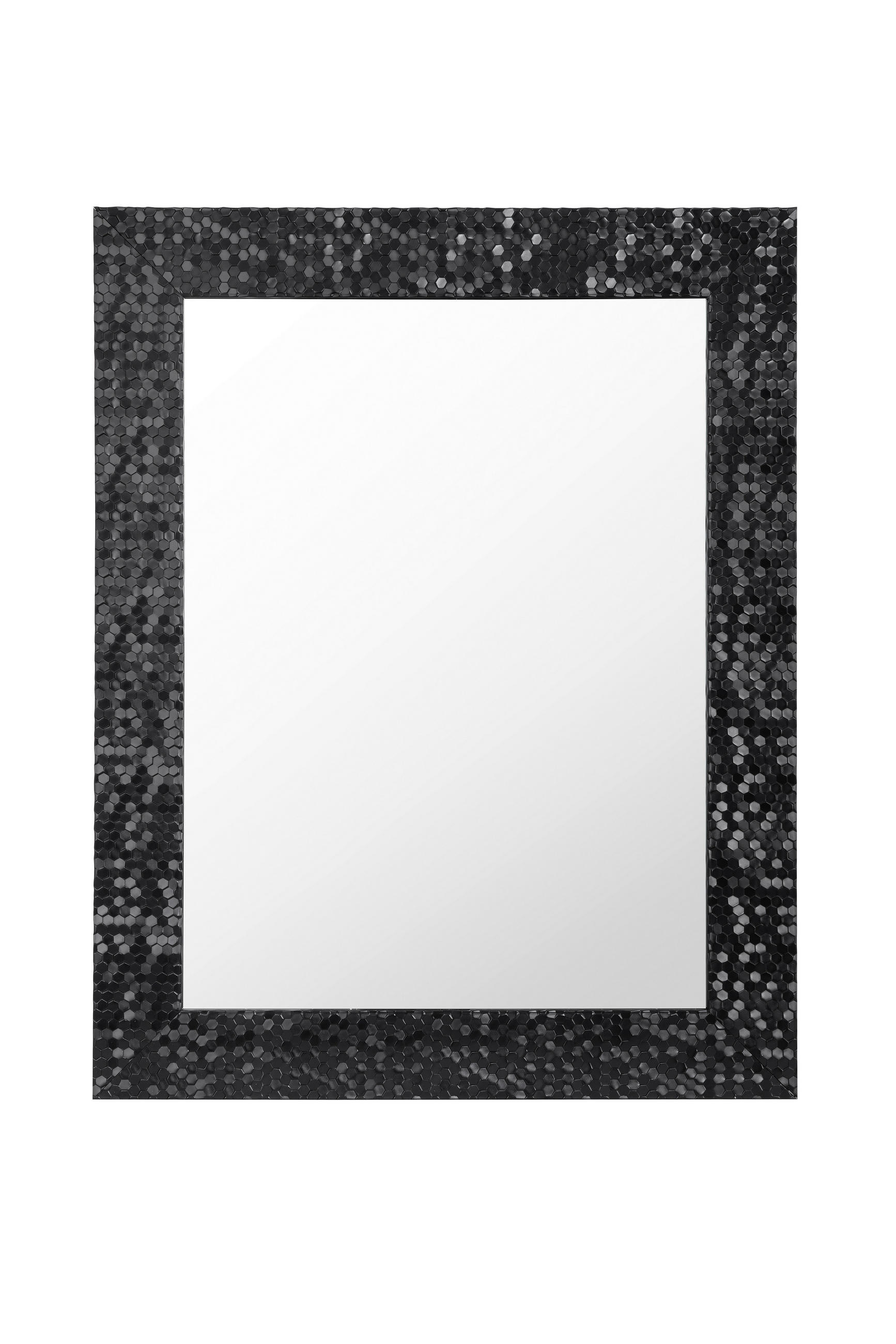 WANDSPIEGEL 55/70/2 cm    in rechteckig  - Schwarz, LIFESTYLE, Glas/Kunststoff (55/70/2cm) - Carryhome