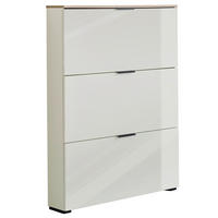 CIPELARNIK SA NAGIBNIM VRATIMA  boja hrasta, kašmir  staklo, pločasti materijal     - kašmir/boja hrasta, Dizajnerski, staklo/metal (100/129/19cm) - Voleo