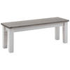 SITZBANK 130/46/40 cm Weiß, Grau Kiefer massiv  - Weiß/Grau, ROMANTIK / LANDHAUS, Holz (130/46/40cm) - Boxxx