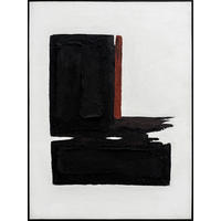 OLJEMÅLNING 90/120 cm  - vit/svart, Design, trä/textil (90/120cm) - Monee