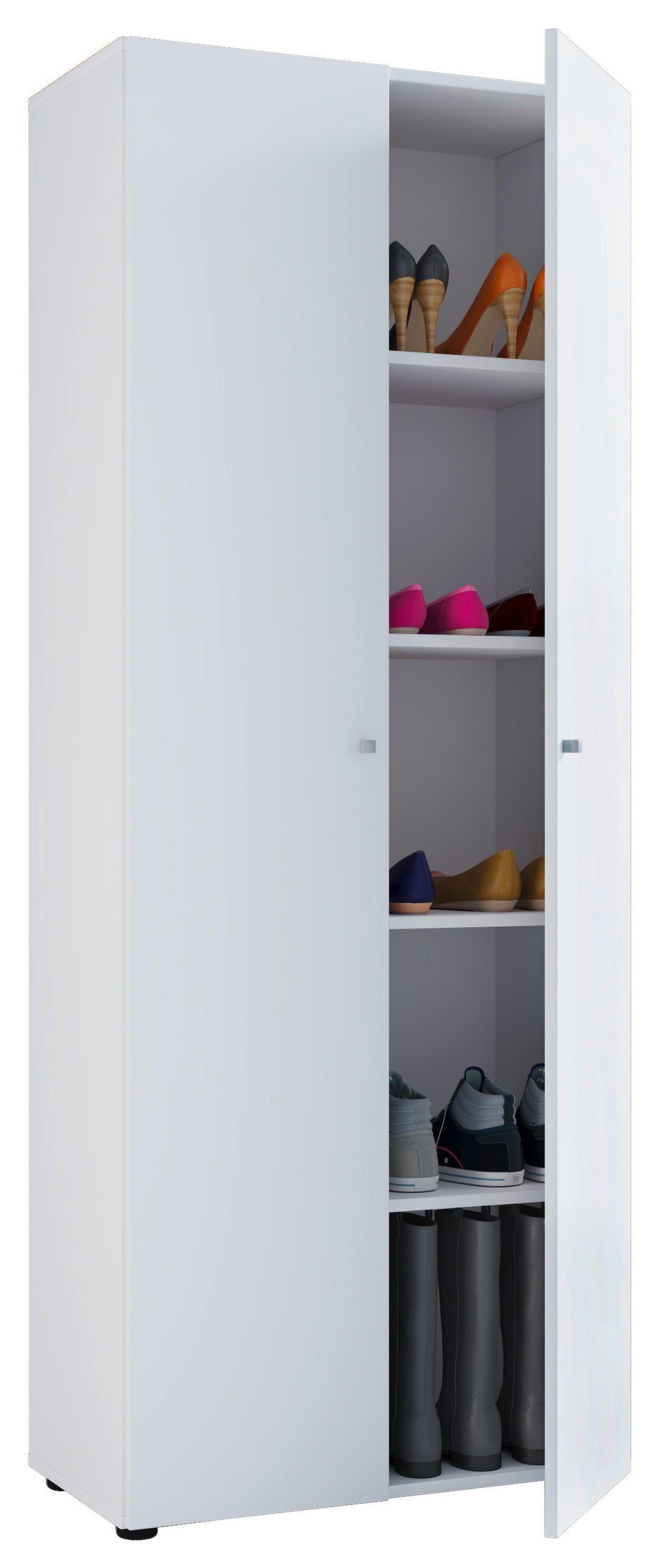 MEHRZWECKSCHRANK 70/178/40 cm  - Silberfarben/Schwarz, Basics, Holzwerkstoff/Kunststoff (70/178/40cm) - MID.YOU