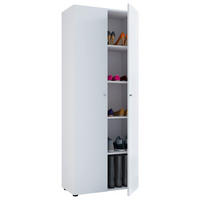 MEHRZWECKSCHRANK 70/178/40 cm  in Weiß  - Silberfarben/Schwarz, Basics, Holzwerkstoff/Kunststoff (70/178/40cm) - MID.YOU