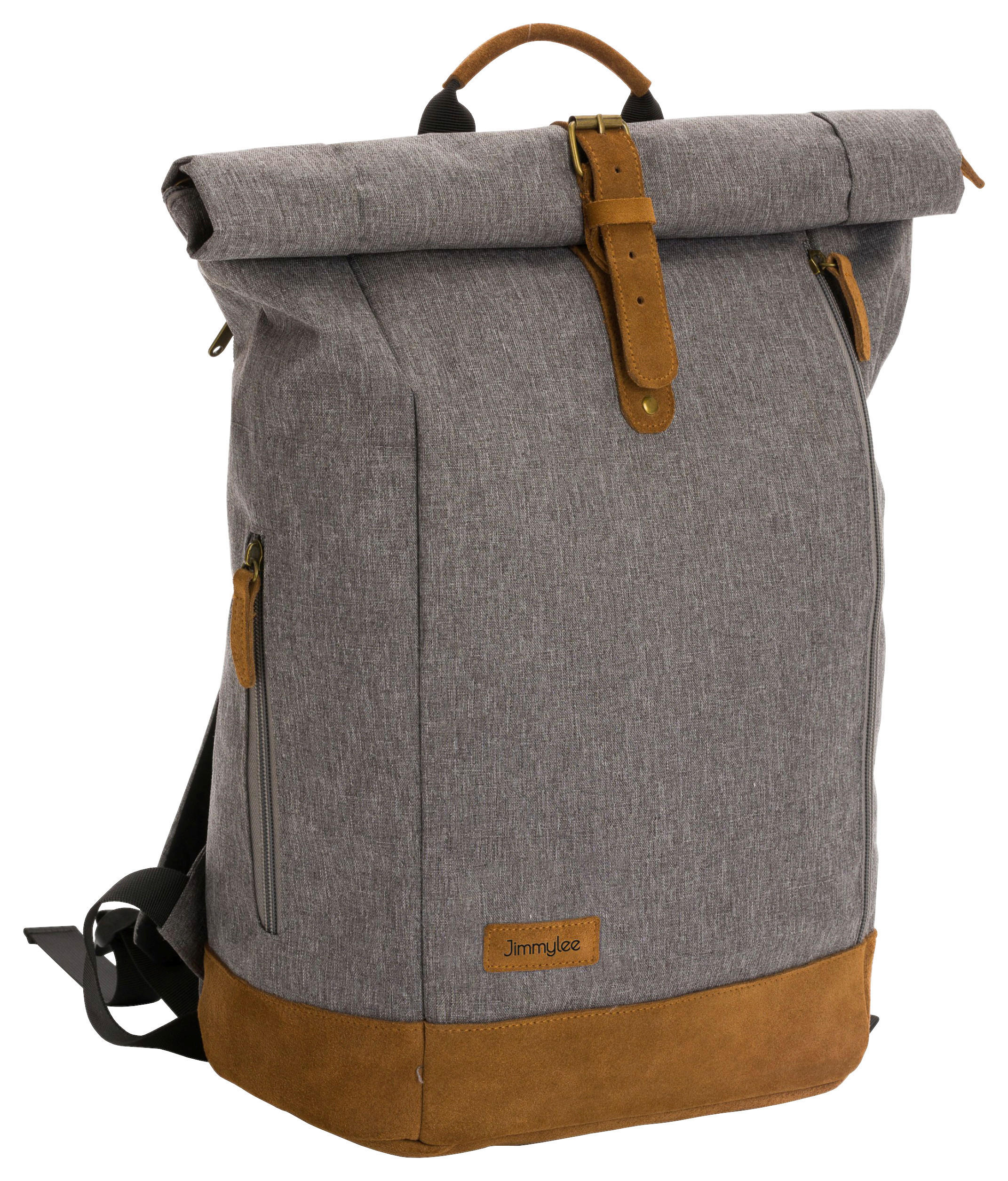 SKÖTRYGGSÄCK Rolltop  - grå, Lifestyle, läder/plast (53/39/16cm) - Jimmylee