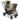 GESCHWISTERWAGEN  Zoom  Beige  - Beige/Schwarz, Basics, Textil/Metall (121/60/111cm) - ABC Design
