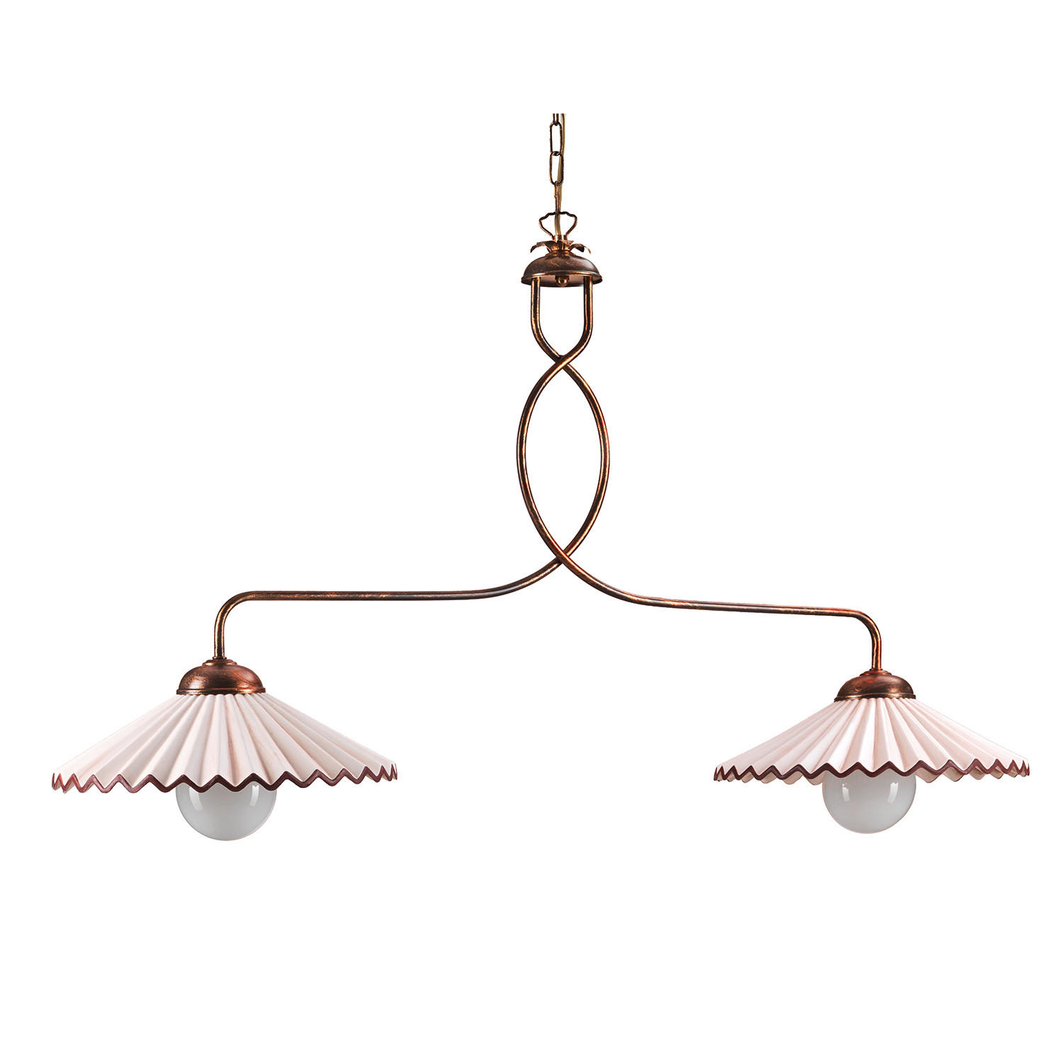 KRONLEUCHTER 100/32/115 cm   - Bernsteinfarben/Bronzefarben, KONVENTIONELL, Keramik/Metall (100/32/115cm)