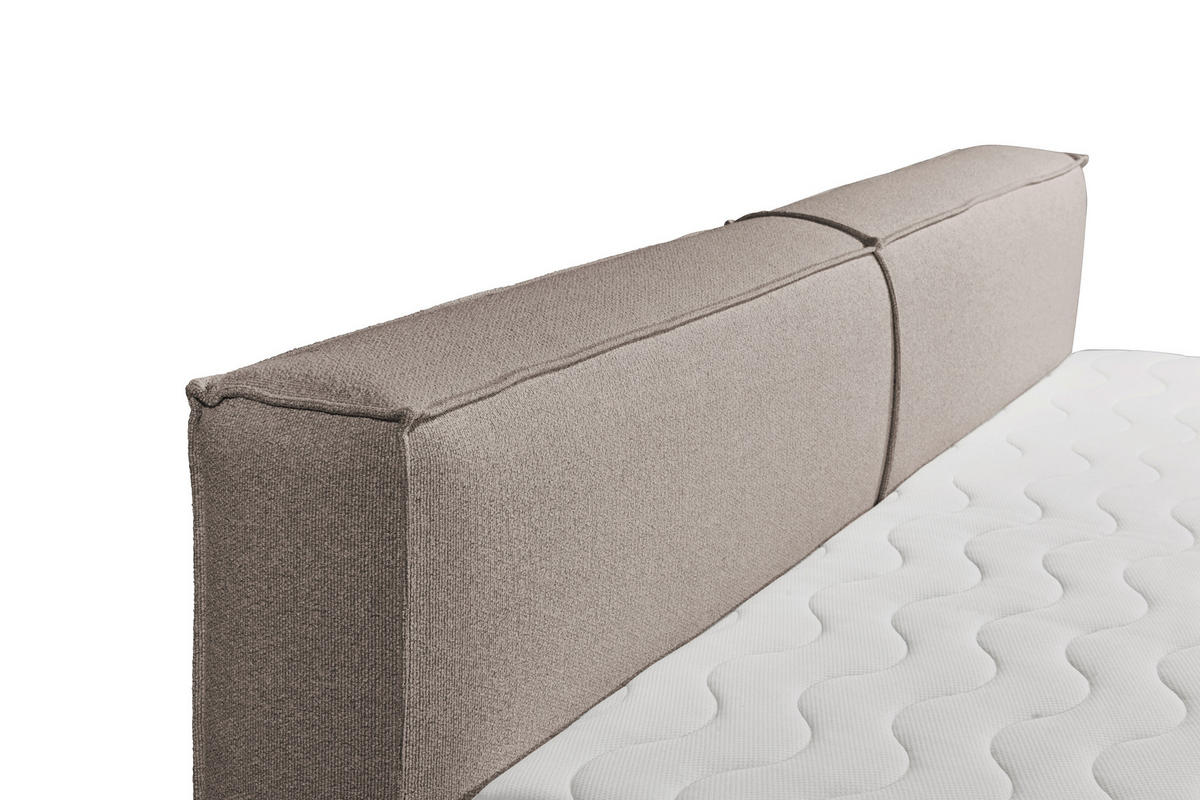 FAMILIENBOXSPRINGBETT - Taupe/Schwarz, LIFESTYLE, Kunststoff/Textil (240/200cm) - Esposa