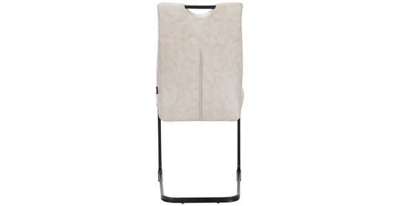 STUHL-SET 4 Stück  in Mikrofaser  - Beige/Schwarz, Design, Textil/Metall (43/97/57cm) - Xora