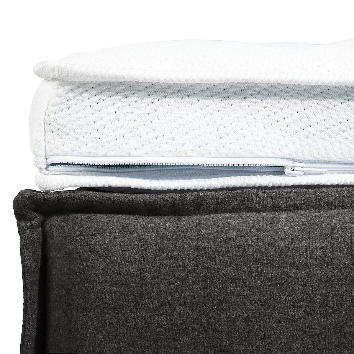 BOXSPRINGBETT 240/220 cm  in Anthrazit  - Anthrazit, Design, Textil (240/220cm) - home24