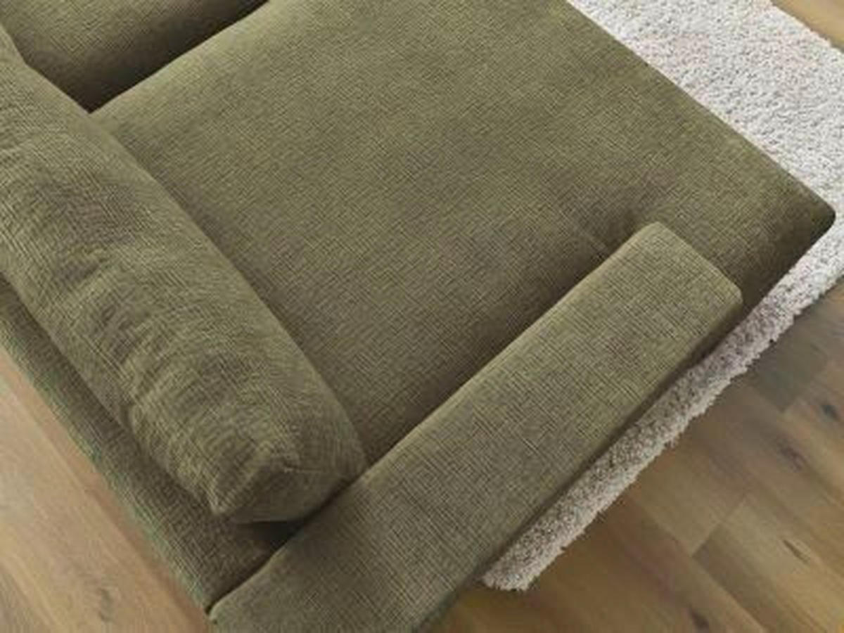 BIGSOFA LEONARD Struktur Grün  - Schwarz/Grün, MODERN, Kunststoff/Textil (274/77/159cm)