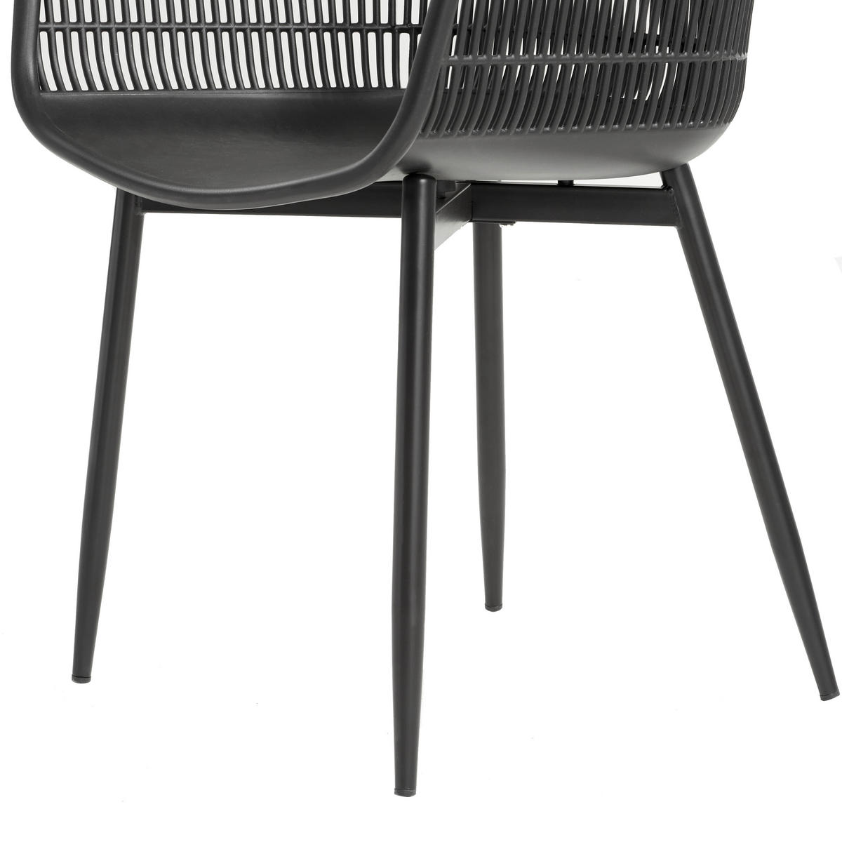 SADA NA BALKON 3dílné,  - černá, Moderní, kov/plast (53/85/63cm) - Ambia Garden