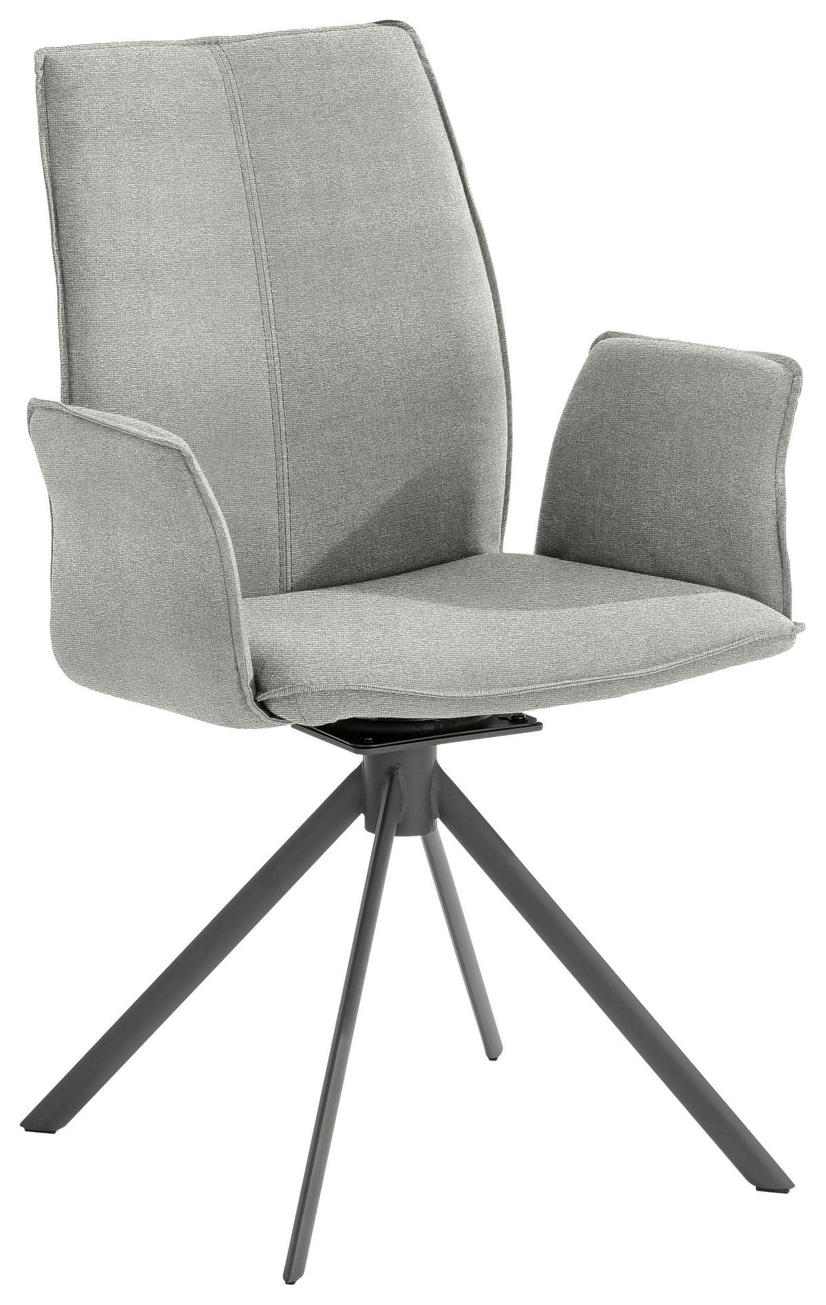 GARTENSTUHL Stahl Beige, Anthrazit  - Beige/Anthrazit, Basics, Textil/Metall (58/91/58cm)