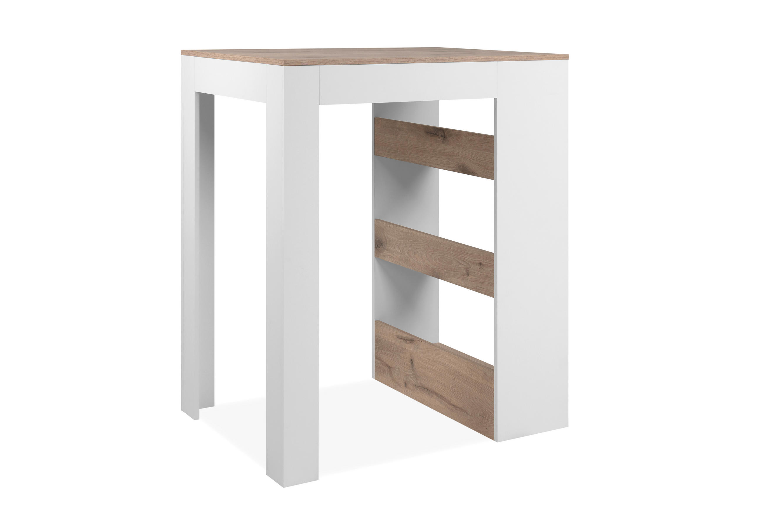 BARSKI STO   - bela, Moderno, pločasti materijal (90/106/67cm)