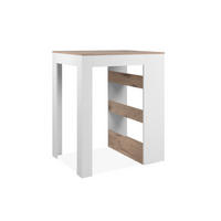 BARSKI STO   - bela, Moderno, pločasti materijal (90/106/67cm)
