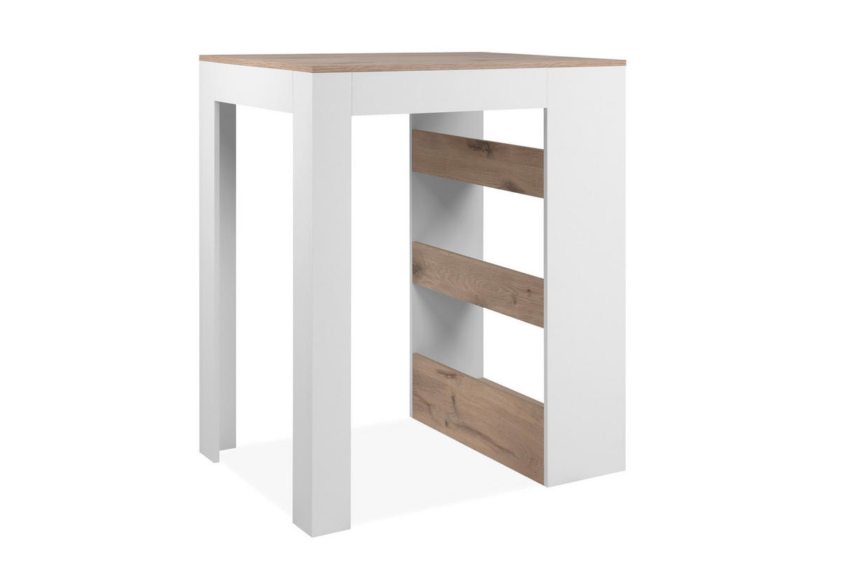 BARSKI STO   - bela, Moderno, pločasti materijal (90/106/67cm)
