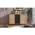 SIDEBOARD  in 138/90/40 cm  - Schwarz/Eiche Artisan, Basics, Holzwerkstoff/Kunststoff (138/90/40cm) - Carryhome