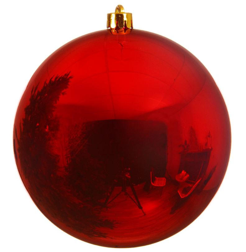 CHRISTBAUMKUGEL 25 cm  - Rot, Basics, Kunststoff (25cm) - X-Mas