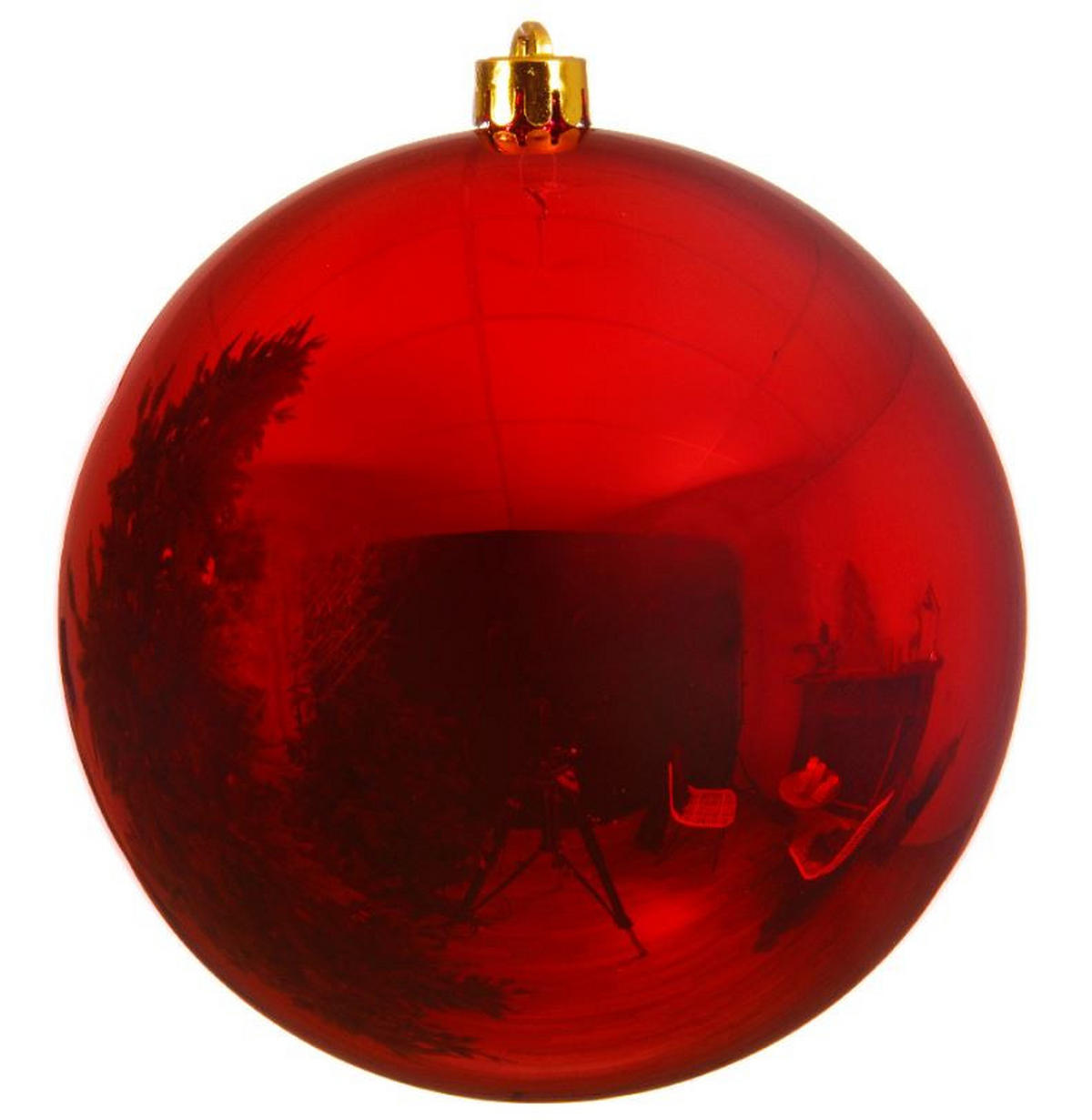 CHRISTBAUMKUGEL 25 cm  - Rot, Basics, Kunststoff (25cm) - X-Mas