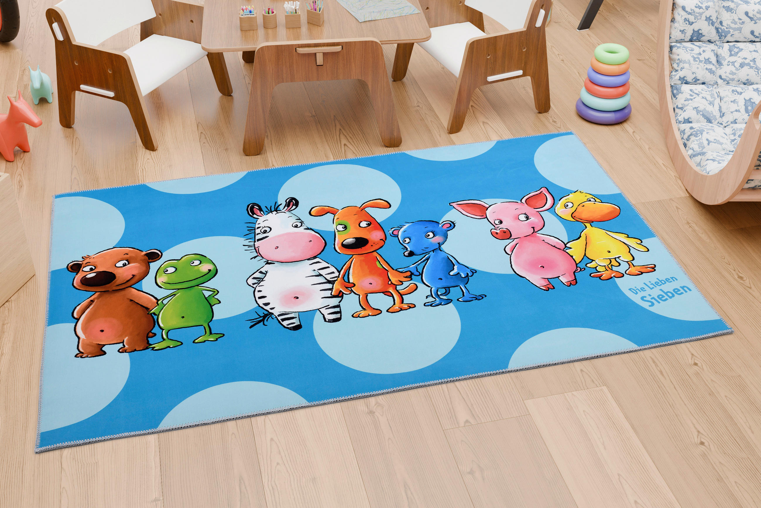 KINDERTEPPICH 100/160 cm Die Lieben Sieben  - Design, Textil (100/160cm)