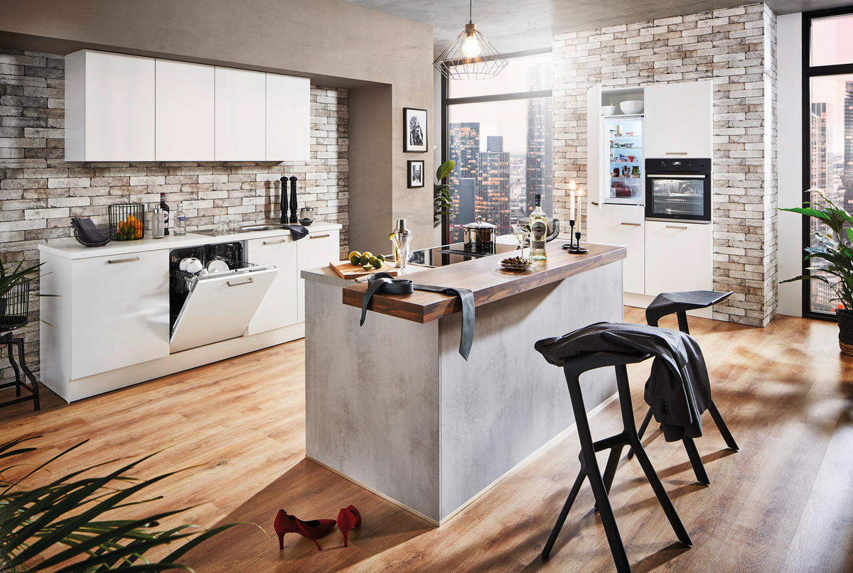 EINBAUKÜCHE Salena  - Design, Holzwerkstoff - Novel