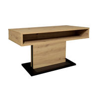 COUCHTISCH Lift Couchtisch rechteckig Schwarz, Eiche Artisan  - Schwarz/Eiche Artisan, Design, Holzwerkstoff/Metall (110/58-77/60cm) - MID.YOU