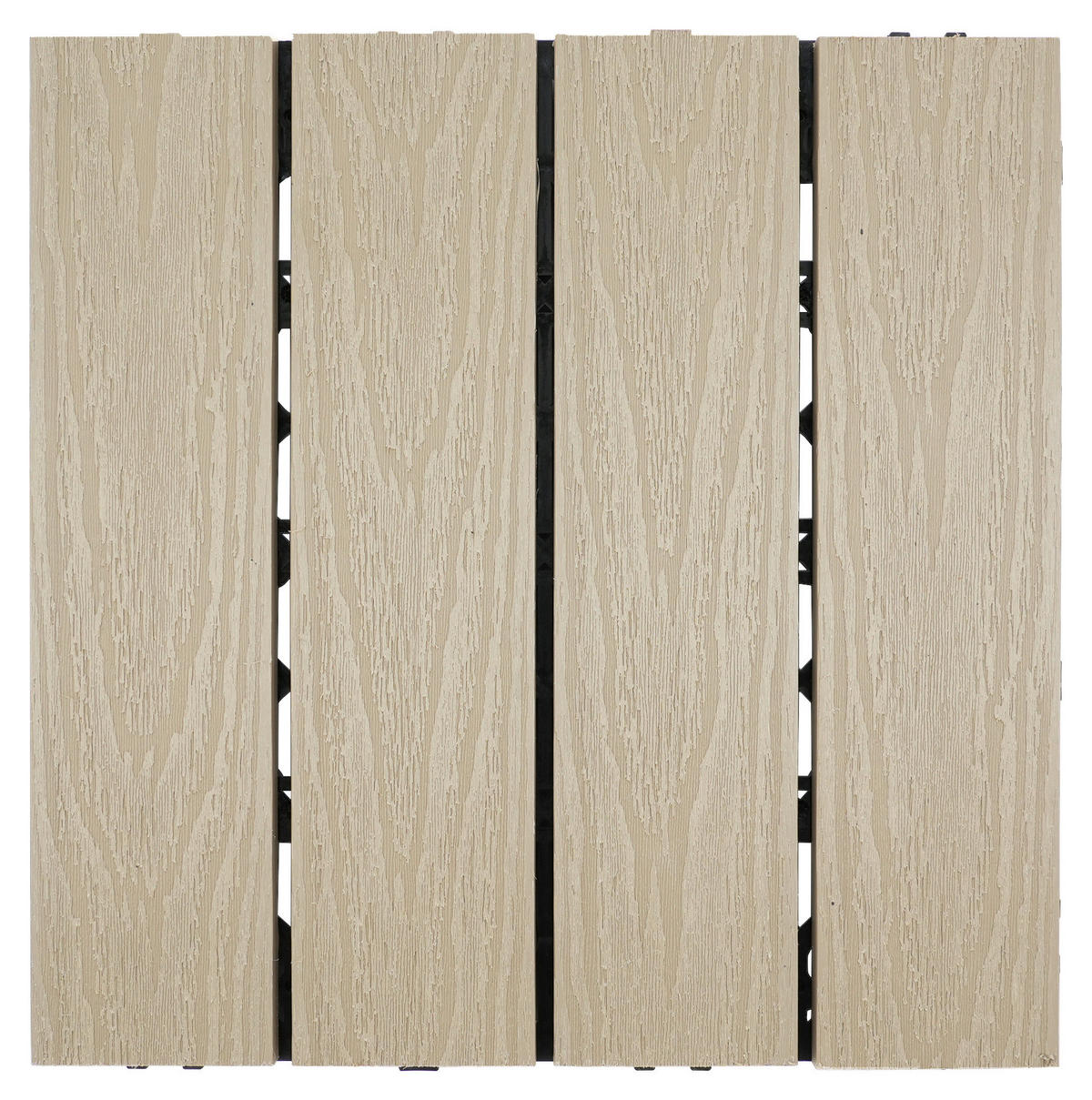 TERRASSENFLIESE 11 Stück  - Grauweiß, KONVENTIONELL, Holzwerkstoff (30/30/2,1cm) - Ambia Garden