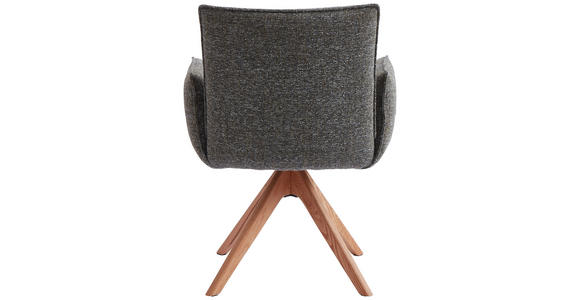 ARMLEHNSTUHL in Webstoff - Eichefarben/Grün, Design, Holz/Textil (63/63/82cm) - Novel