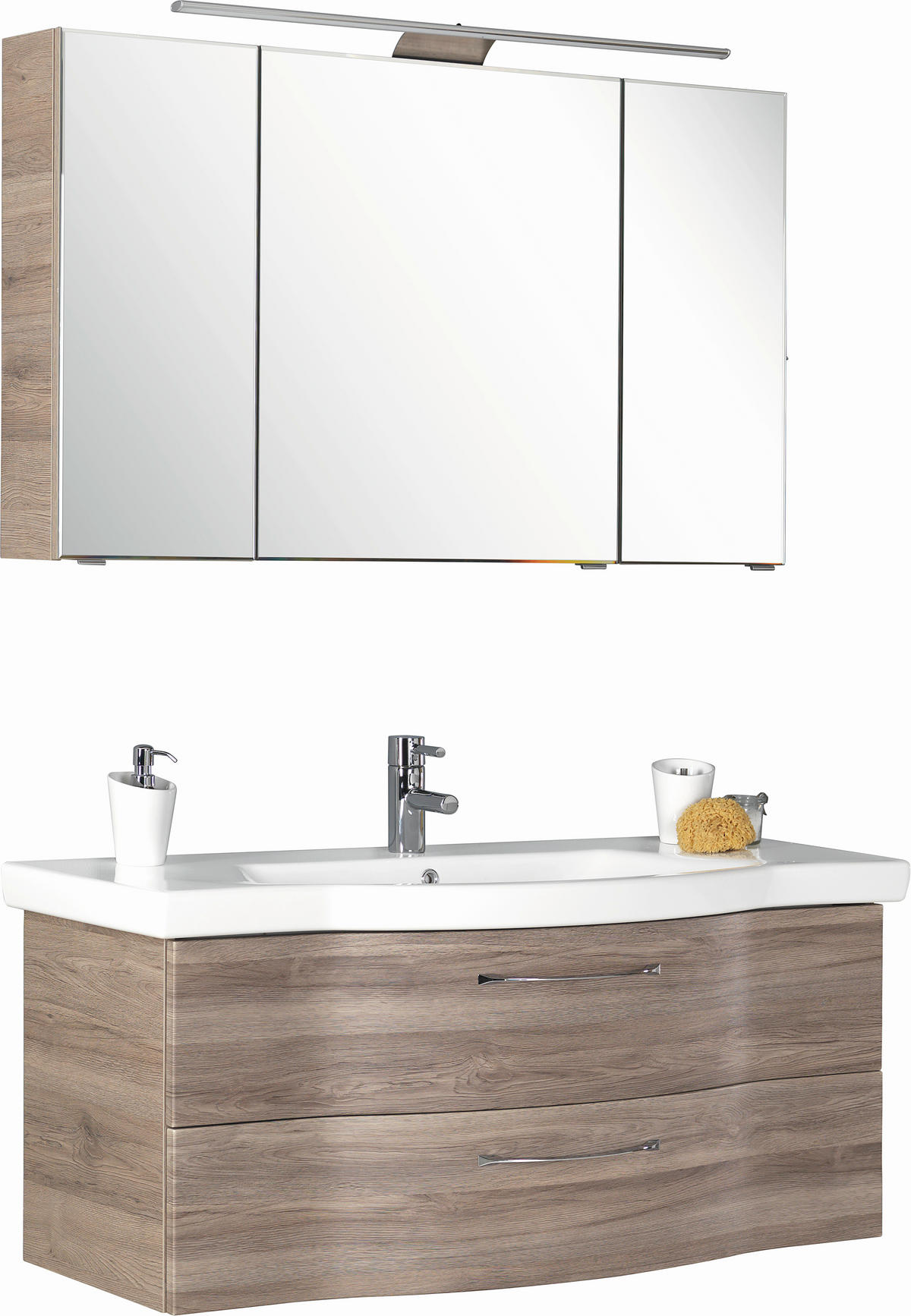 BADEZIMMER  in 122 cm  - Eichefarben, Design, Holzwerkstoff (122cm) - Sadena