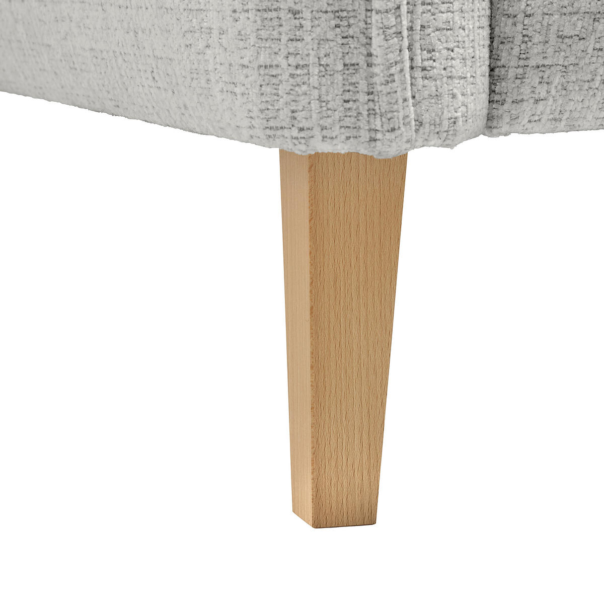 2-SITZER-SOFA in Webstoff Hellgrau  - Eichefarben/Hellgrau, Modern, Holz/Textil (150/85/92cm) - MID.YOU