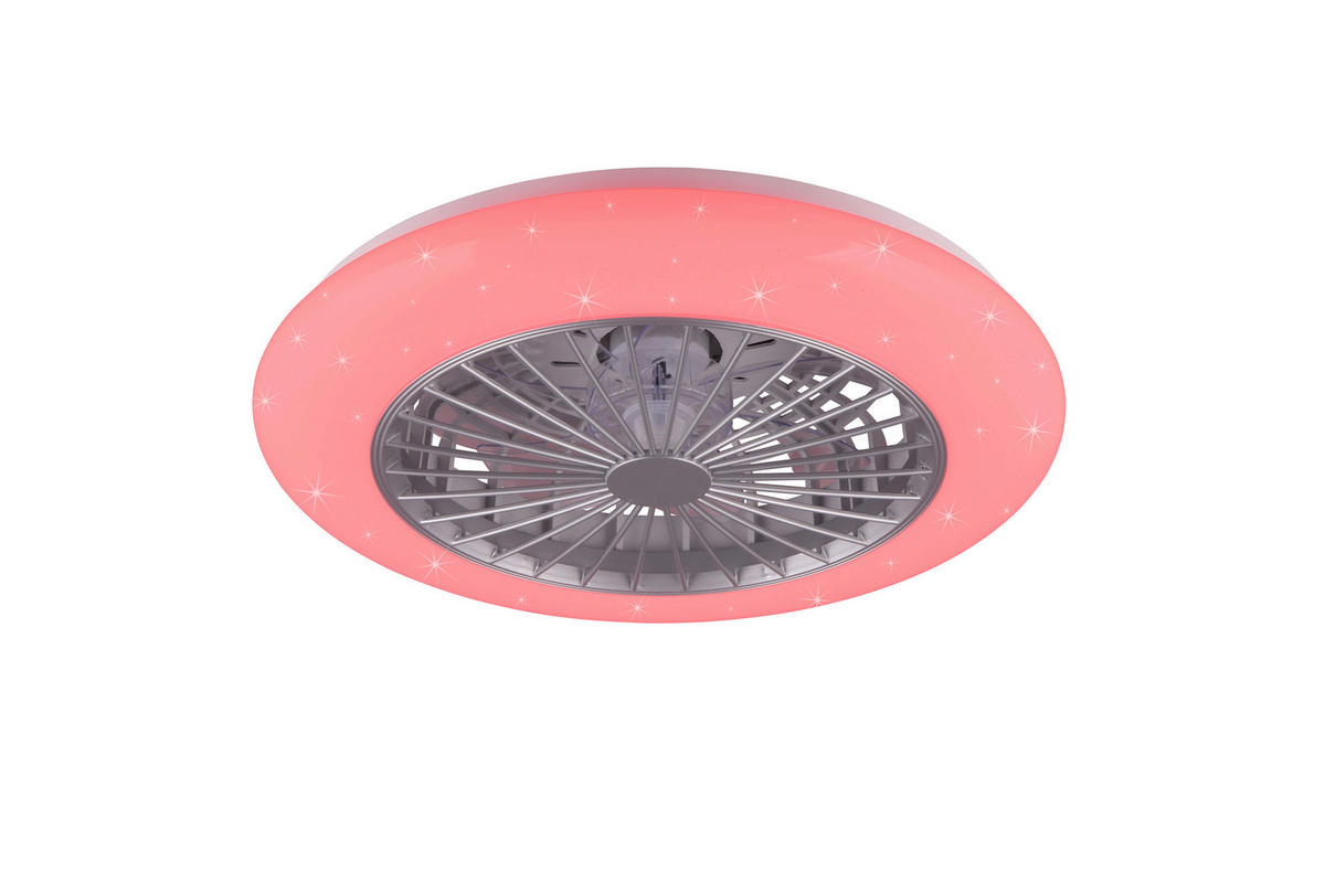 DECKENVENTILATOR  49/16,5 cm    - Weiss/Silberfarben, Konventionell, Kunststoff (49/16,5cm)