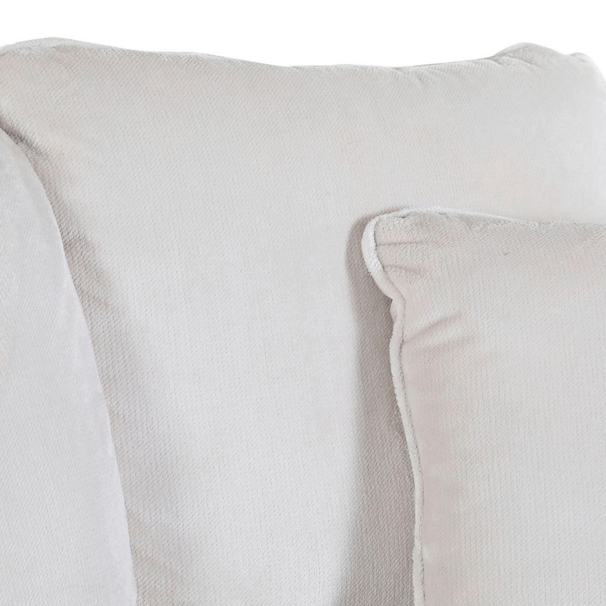 BIG SOFFA i plysch vit  - vit/furufärgad, Trend, trä/textil (273/85/110cm) - MID.YOU