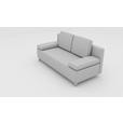 BOXSPRINGSOFA in Flachgewebe Graphitfarben  - Silberfarben/Graphitfarben, Design, Textil/Metall (202/96/105cm) - Carryhome