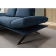 ECKSOFA  in Flachgewebe Blau  155/234 cm  - Blau/Schwarz, Design, Textil/Metall (155/234cm) - Dieter Knoll