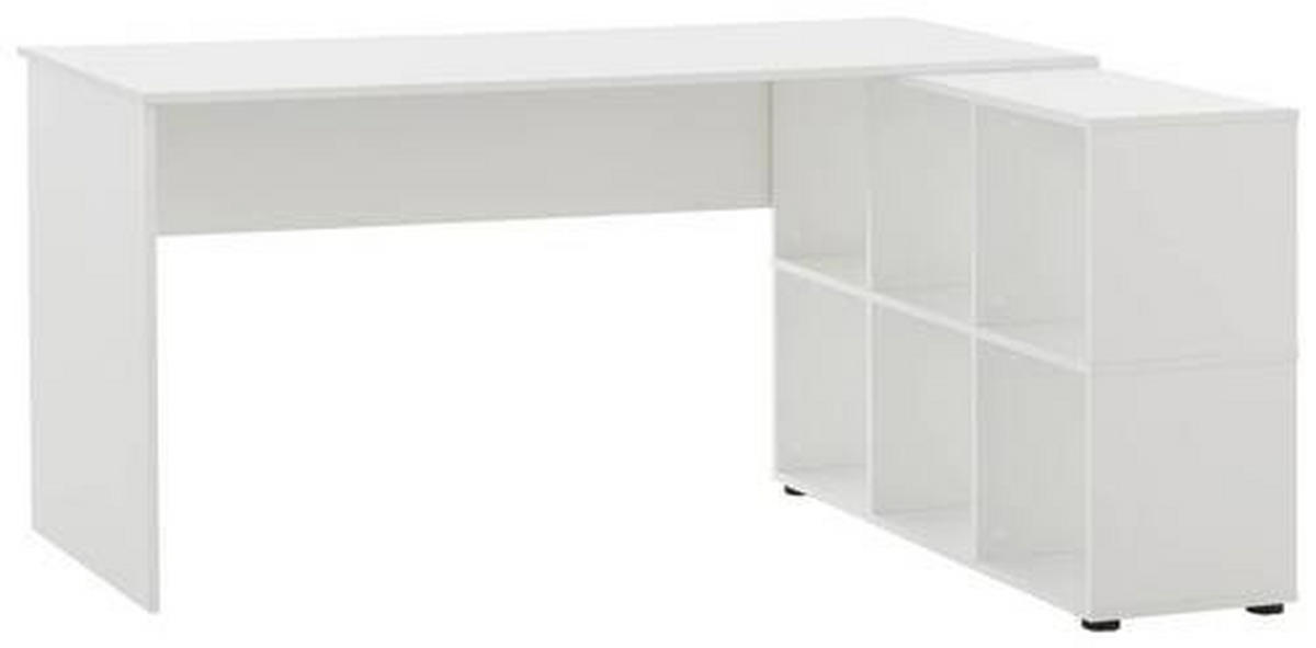 SCHREIBTISCH  in Weiß  - Weiß, MODERN, Holzwerkstoff (150/73,6/121,6cm) - MID.YOU