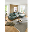 ECKSOFA Dieter Knoll Opal Echtleder  - Opal/Schwarz, Design, Leder/Metall (332/193cm) - Dieter Knoll