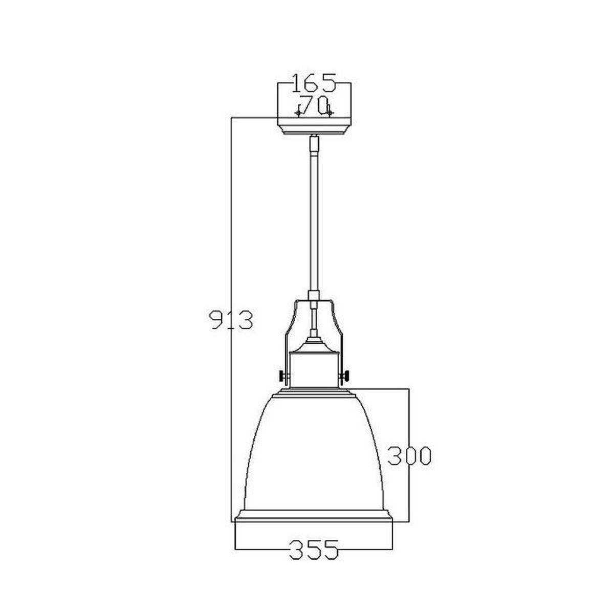 HÄNGLAMPA Hobson 35.5/76.6 cm  - nickelfärgad, Basics, metall (35.5/76.6cm) - Elstead Lighting