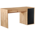 SCHREIBTISCH 140/60/75 cm Schwarz, Eiche Artisan  - Schwarz/Eiche Artisan, Design, Holzwerkstoff (140/60/75cm) - Hom`in