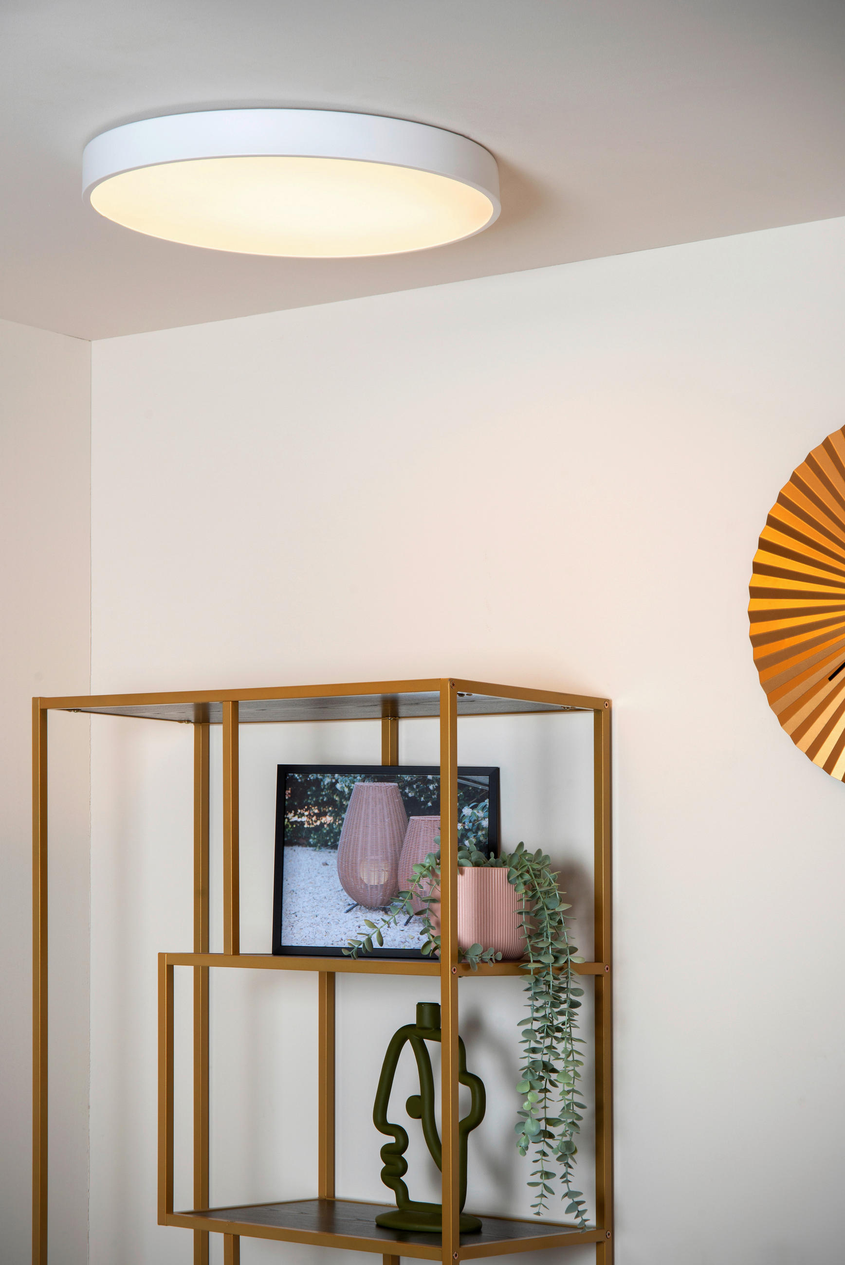 LED-DECKENLEUCHTE UNAR 49.5/49.5/5 cm   - Weiß, KONVENTIONELL, Kunststoff/Metall (49.5/49.5/5cm) - Lucide