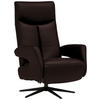 RELAXSESSEL in Leder Dunkelbraun  - Dunkelbraun/Schwarz, Design, Leder/Metall (74/105/82cm) - Welnova