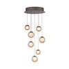 LED-PENDELLEUCHTE 40/40/180 cm   - Bronzefarben, Design, Glas/Kunststoff (40/40/180cm) - Neuhaus PURE