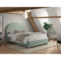 KINDER-/JUNIORBETT - Naturfarben/Grün, ROMANTIK / LANDHAUS, Holz/Textil (140/200cm) - Vipack