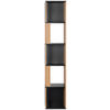 ECKREGAL - Schwarz/Naturfarben, Design, Holzwerkstoff (34/185/34cm) - MID.YOU