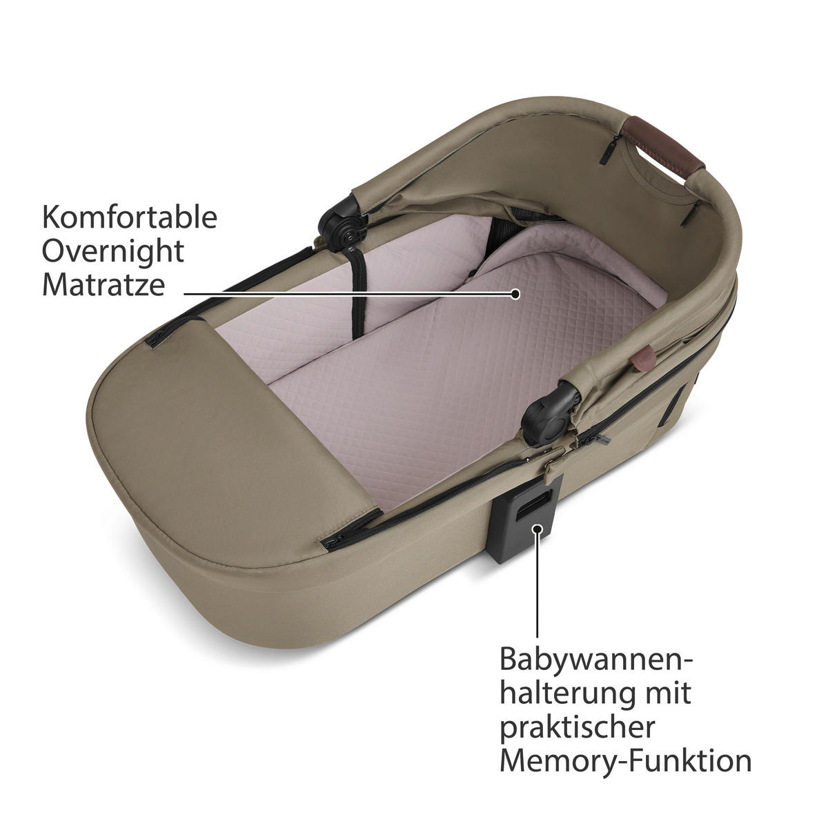 KINDERWAGENSET  Vicon 4  Reed  - Beige/Schwarz, Basics, Textil/Metall (91/61/110cm) - ABC Design
