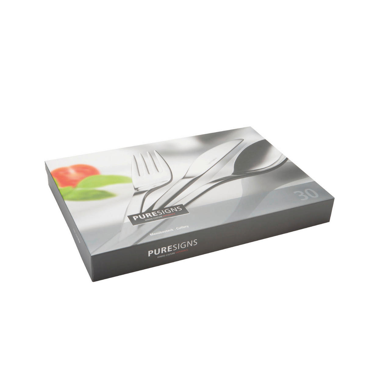 BESTECKSET ONE 30-teilig Edelstahl  für 6 Personen  - Edelstahlfarben, Basics, Metall - PURESIGNS