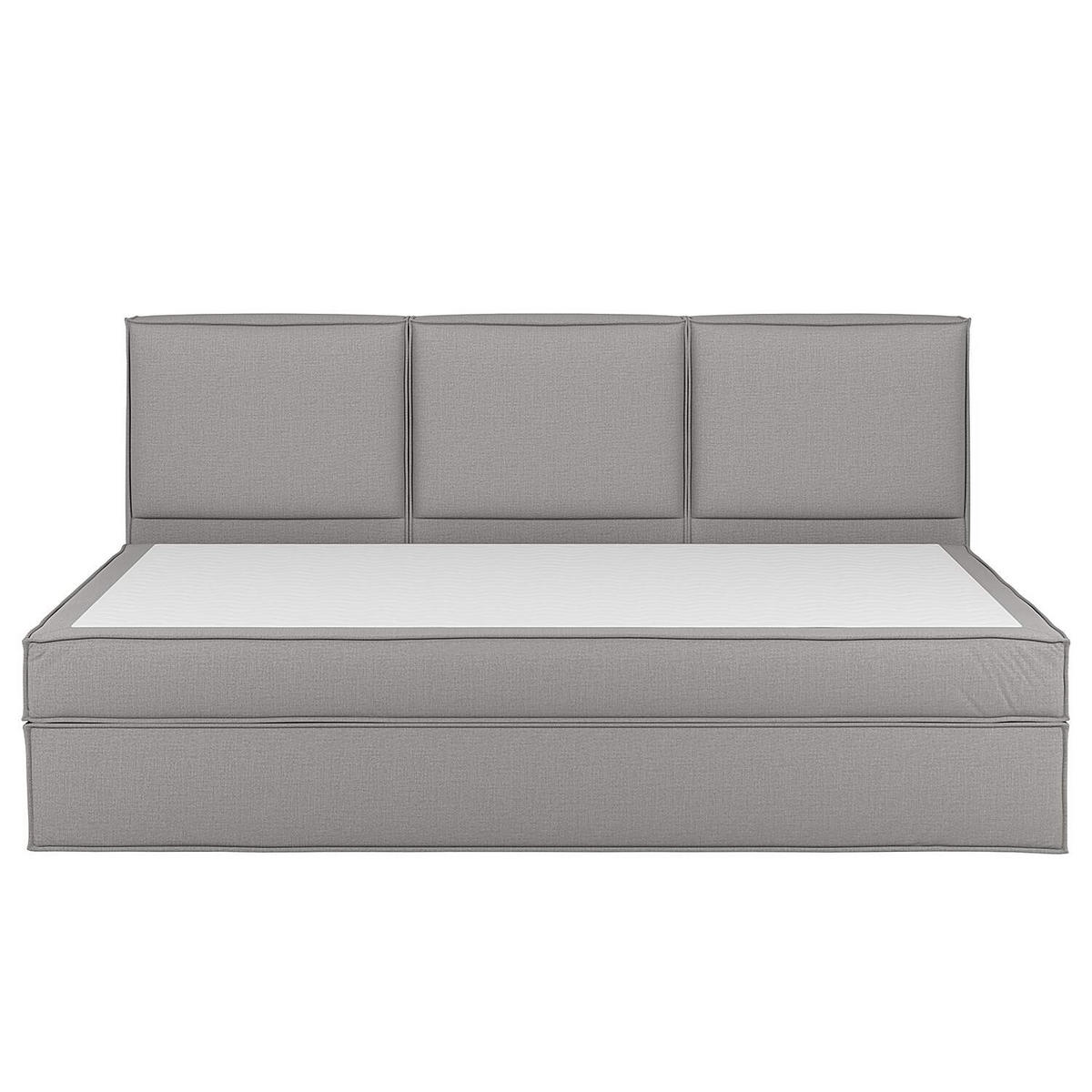 BOXSPRINGBETT 270/200 cm  in Hellgrau  - Hellgrau, Design, Textil (270/200cm) - home24